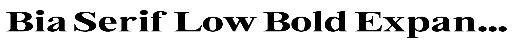 Bia Serif Low Bold Expanded image